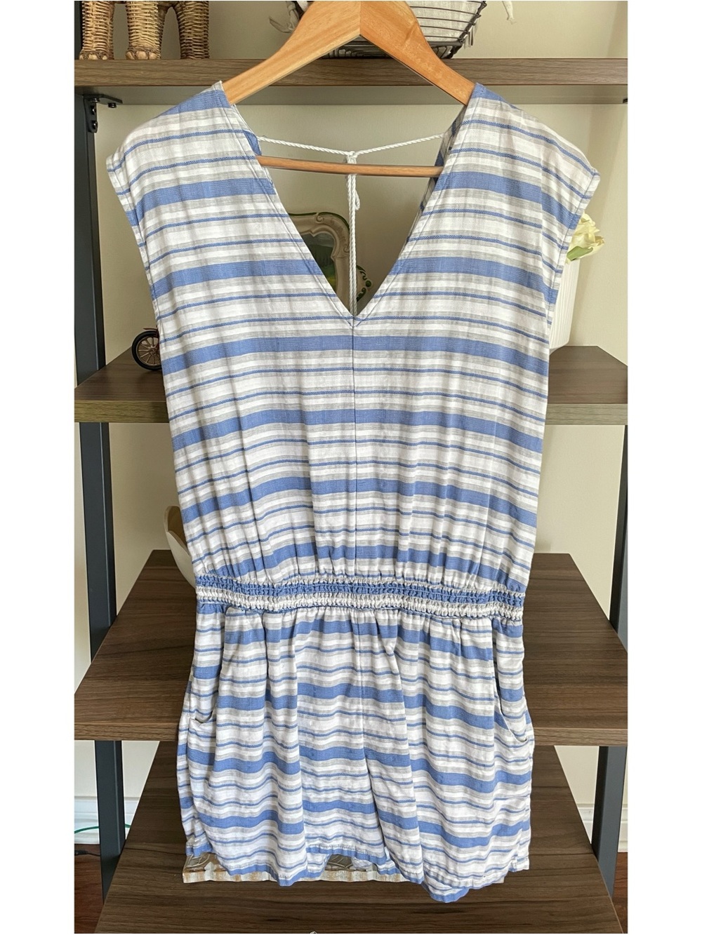 Women's One-Piece Romper 100% Cotton Sleeveless, Size Medium